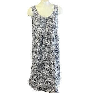 J Jill Paisley Print Sleeveless Maxi Dress Women's Size Medium